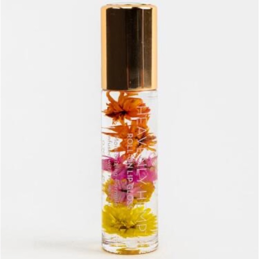 NWT Blossom Heavenly Hemp mango roll on lip gloss